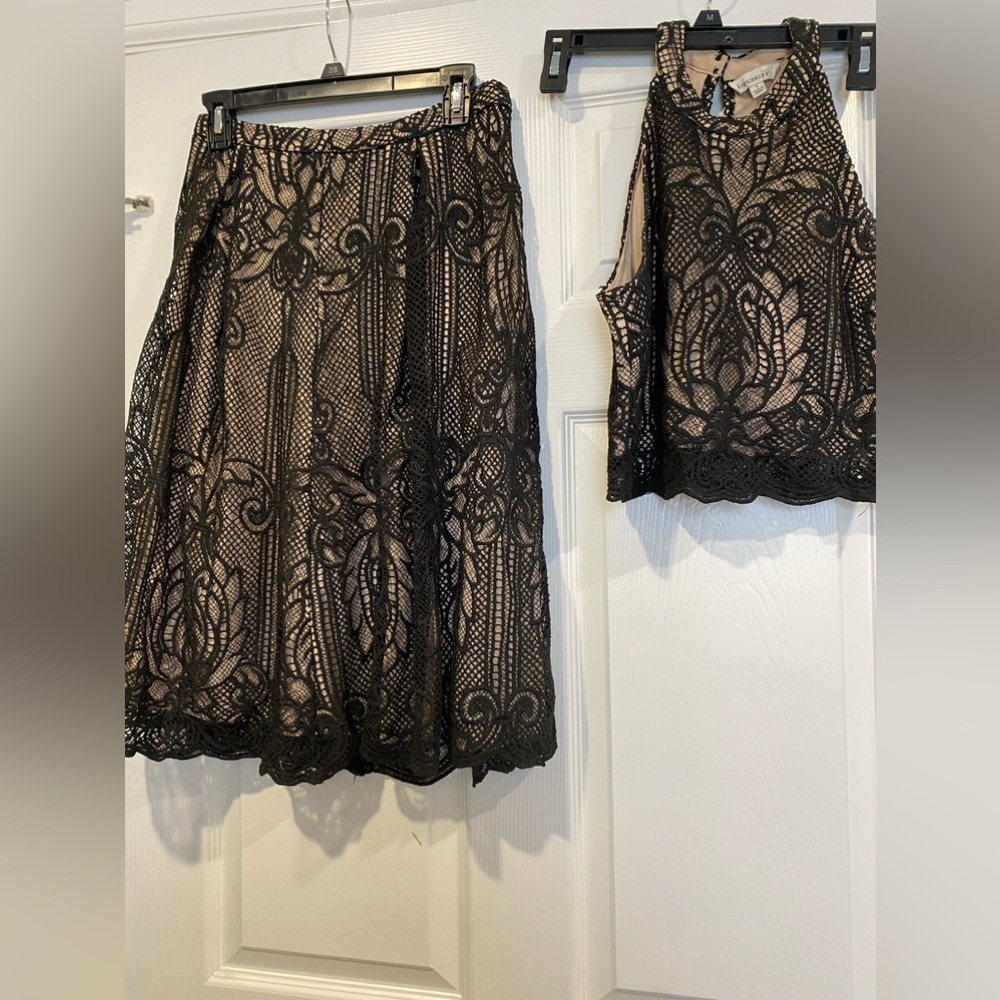 Francesca’s Two Piece Lace Skirt & Top‎